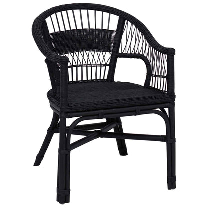 Sedia Impilabile Nero 60 x 60 x 81 cm Rattan | homemem39