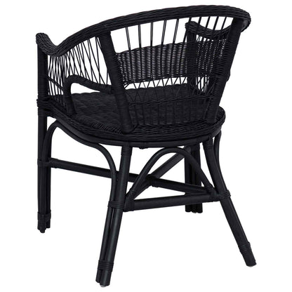 Sedia Impilabile Nero 60 x 60 x 81 cm Rattan | homemem39