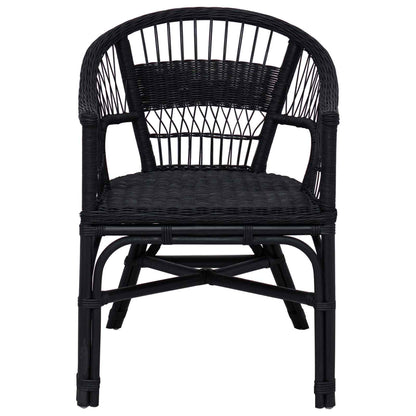 Sedia Impilabile Nero 60 x 60 x 81 cm Rattan | homemem39