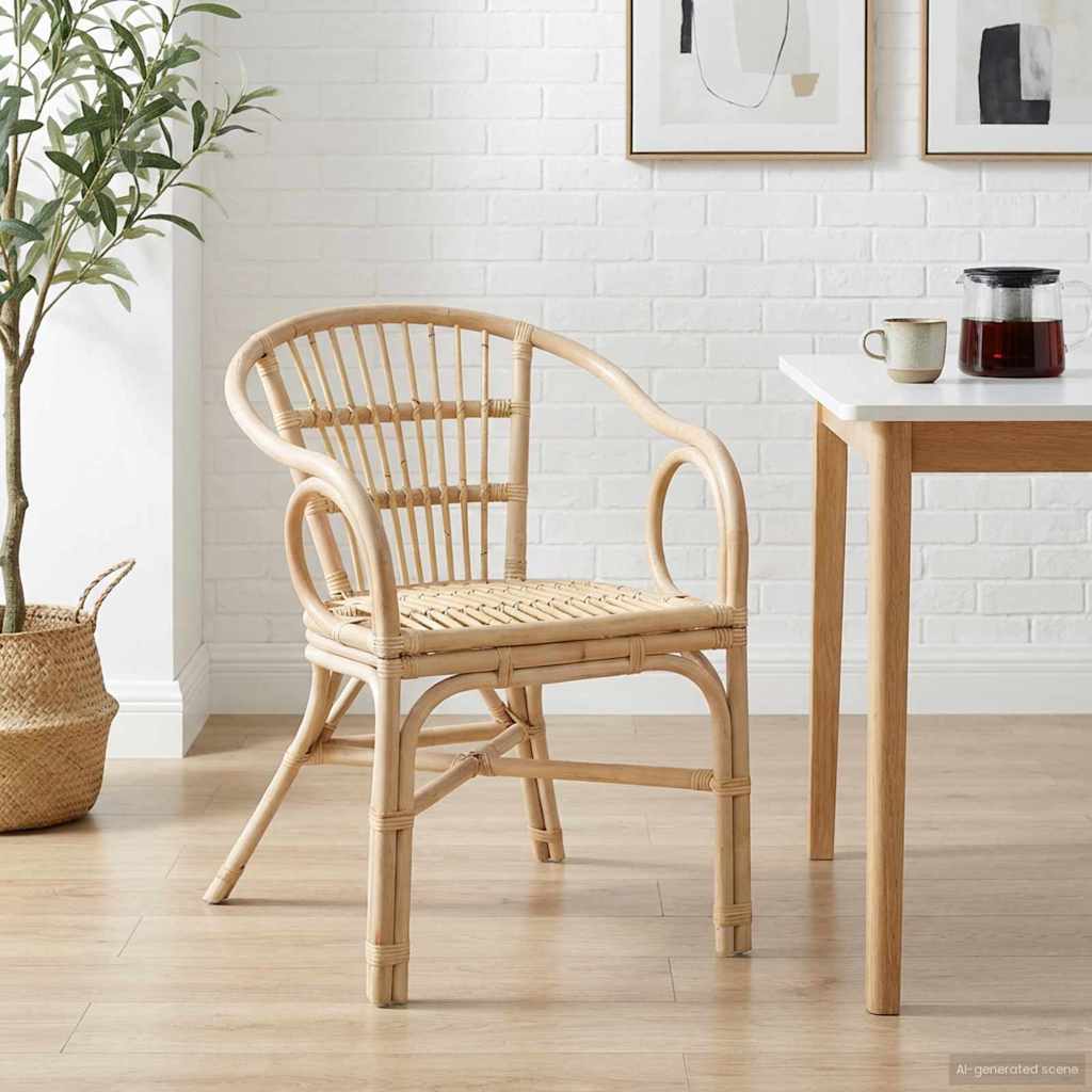 Sedia Impilabile Naturale 58 x 60 x 81 cm Rattan | homemem39