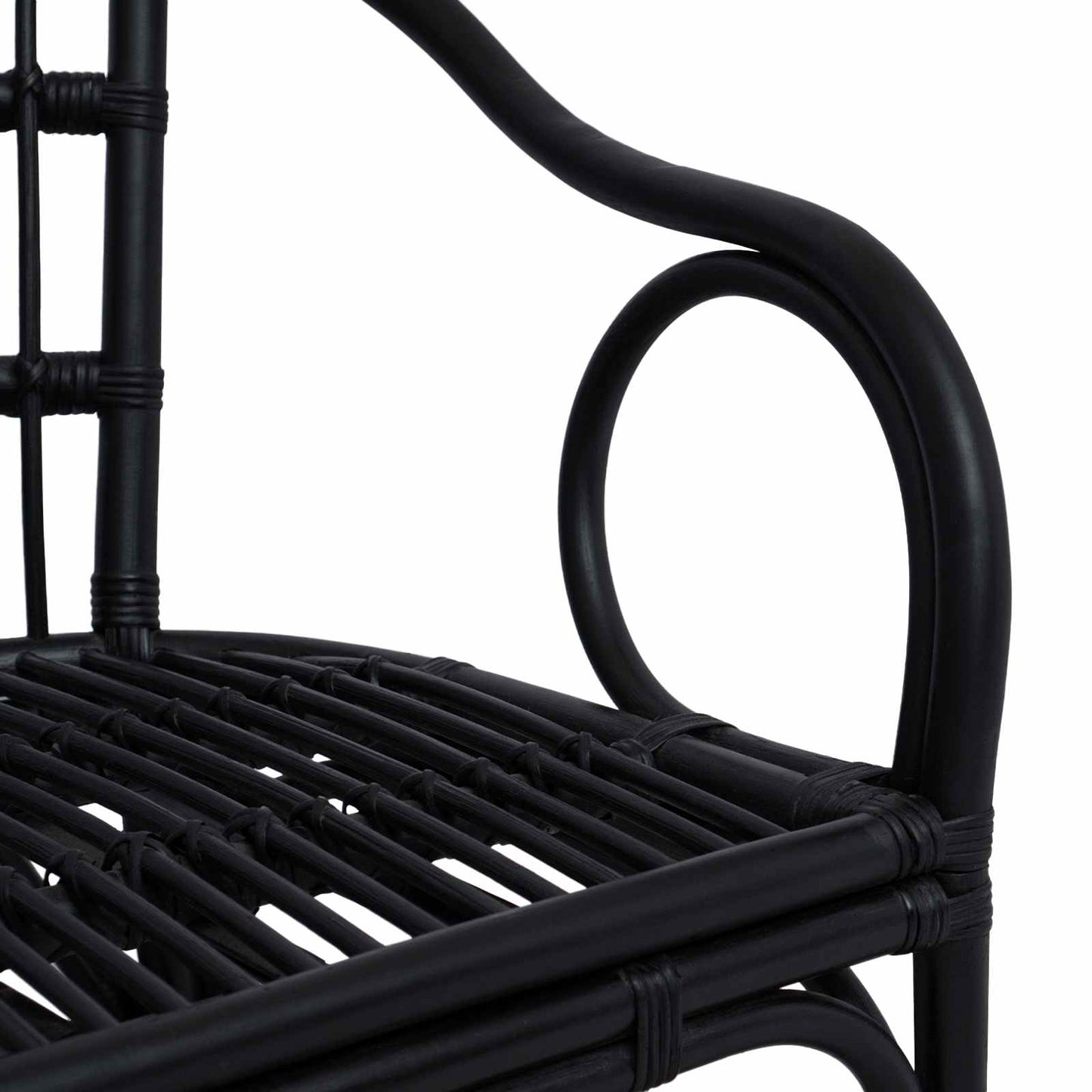 Sedia Impilabile Nero 58 x 60 x 81 cm Rattan