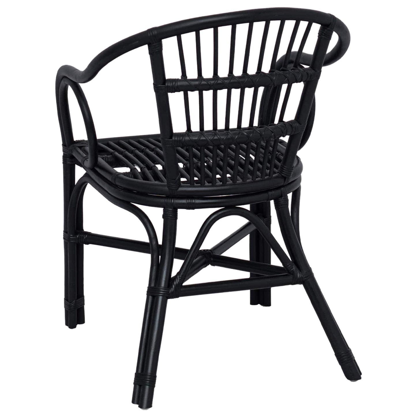 Sedia Impilabile Nero 58 x 60 x 81 cm Rattan