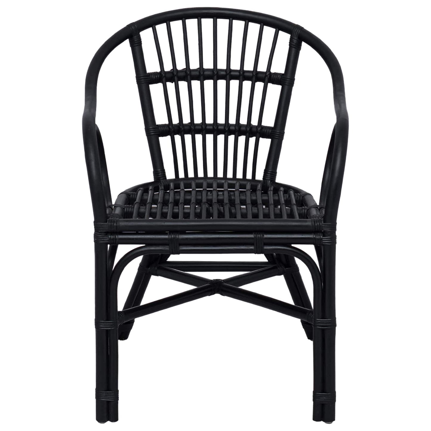 Sedia Impilabile Nero 58 x 60 x 81 cm Rattan
