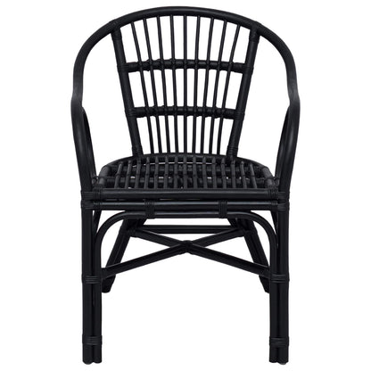 Sedia Impilabile Nero 58 x 60 x 81 cm Rattan