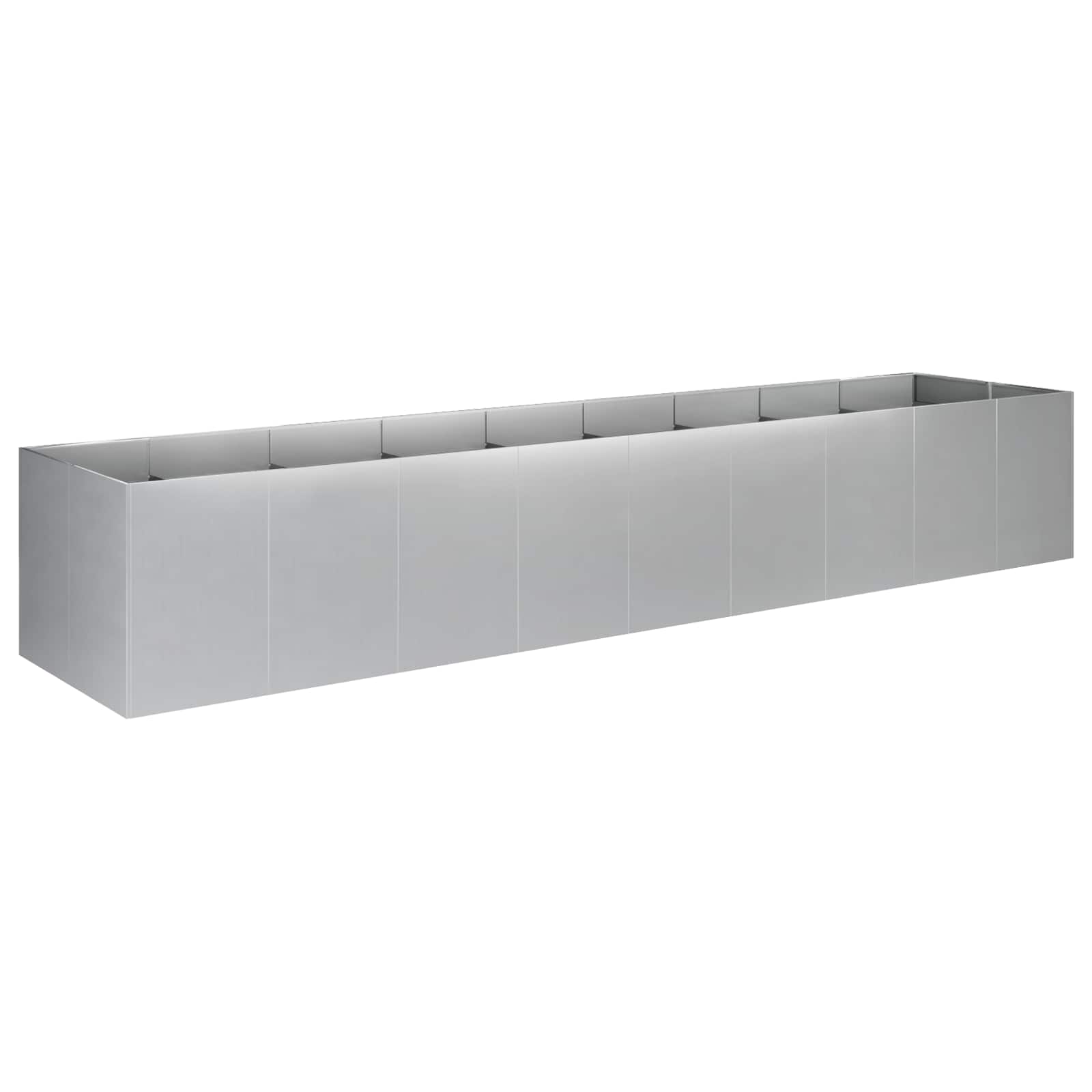 Vaso da giardino Argento 360 x 80 x 60 cm Acciaio zincato | homemem39