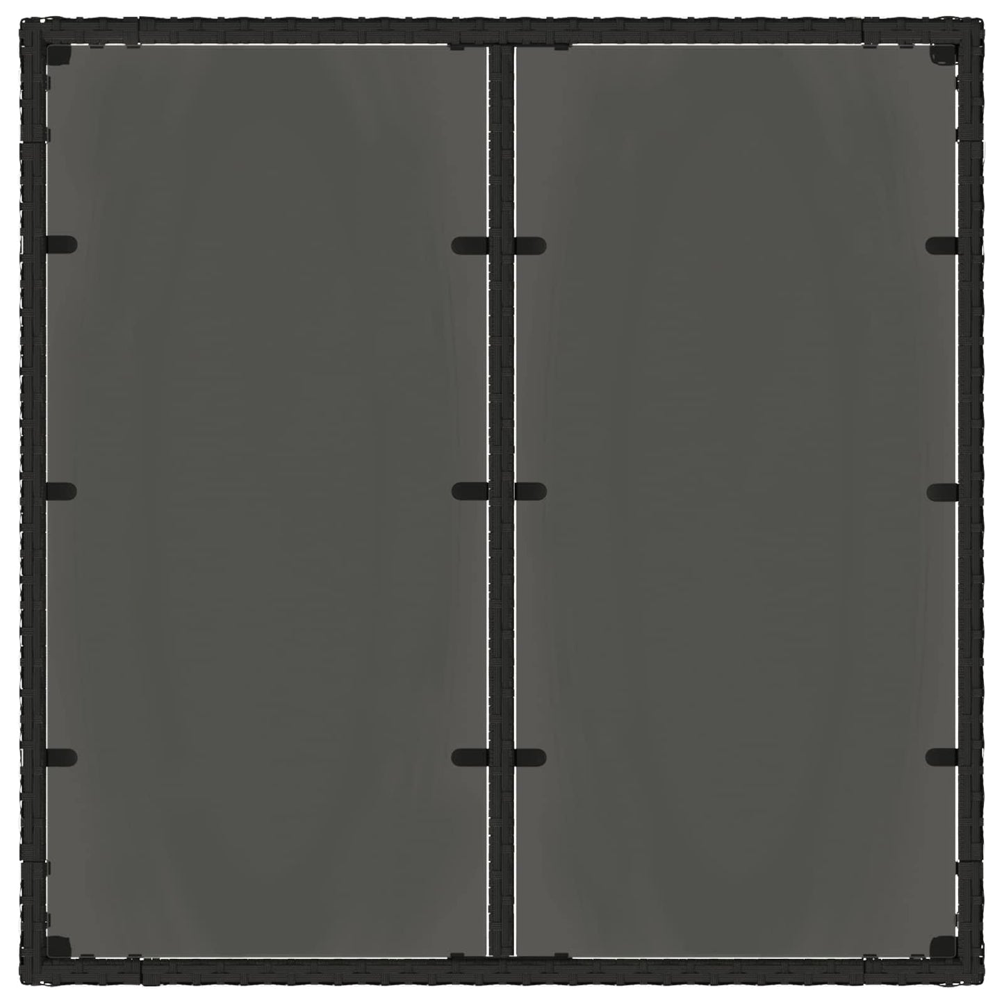 Set da pranzo per esterni 3 pcs Nero 90 x 90 x 75 cm polyrattan | homemem39