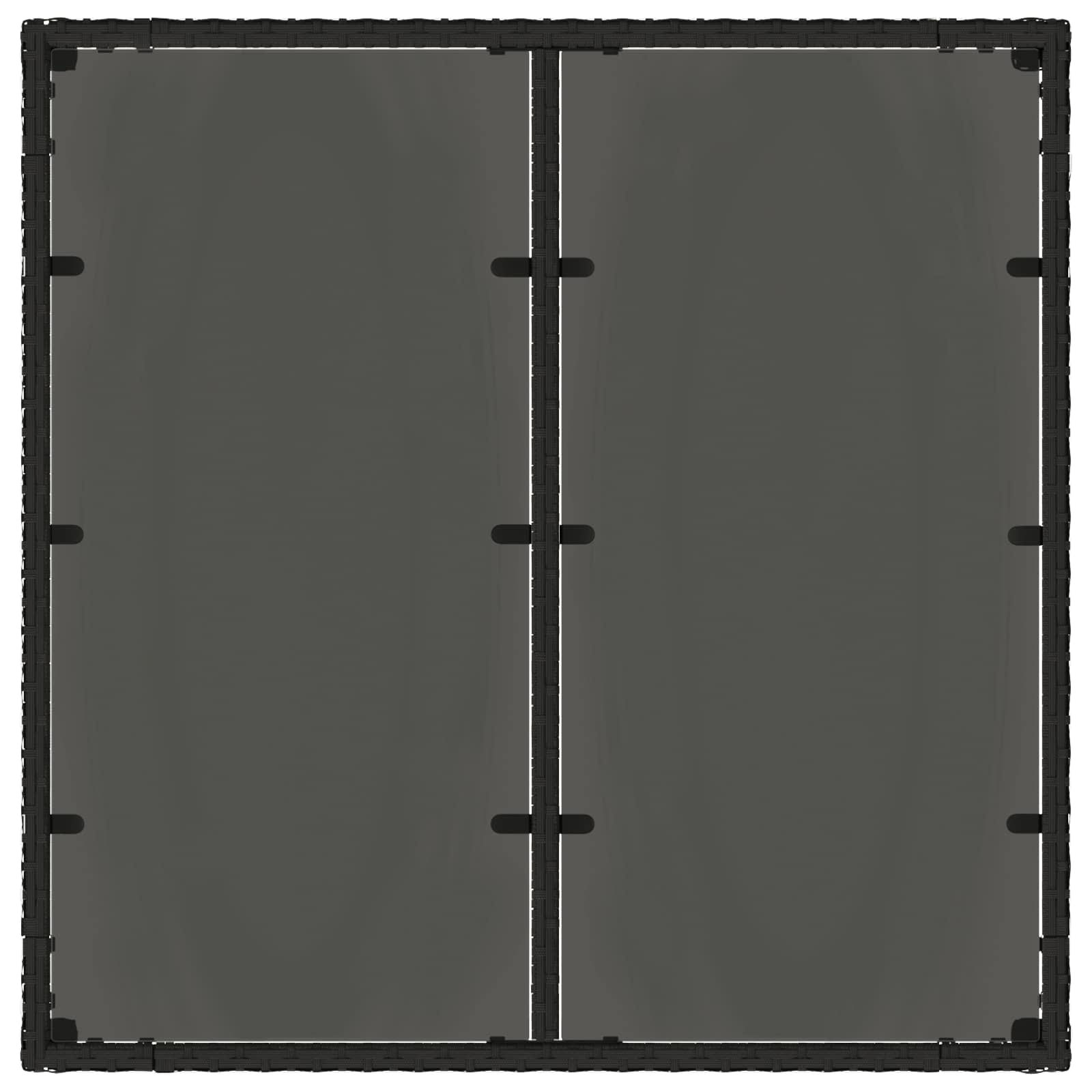 Set da pranzo per esterni 3 pcs Nero 90 x 90 x 75 cm polyrattan | homemem39