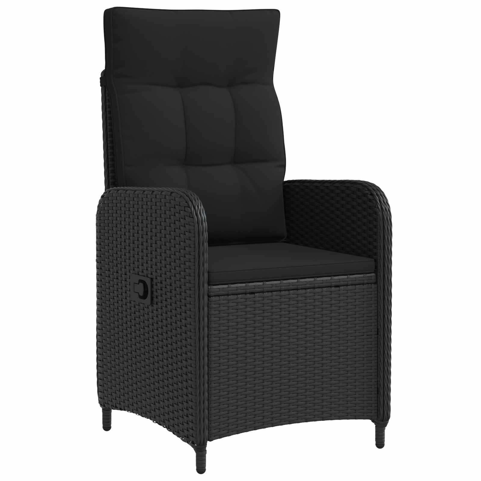 Set da pranzo per esterni 5 pcs Nero 90 x 90 x 75 cm polyrattan | homemem39