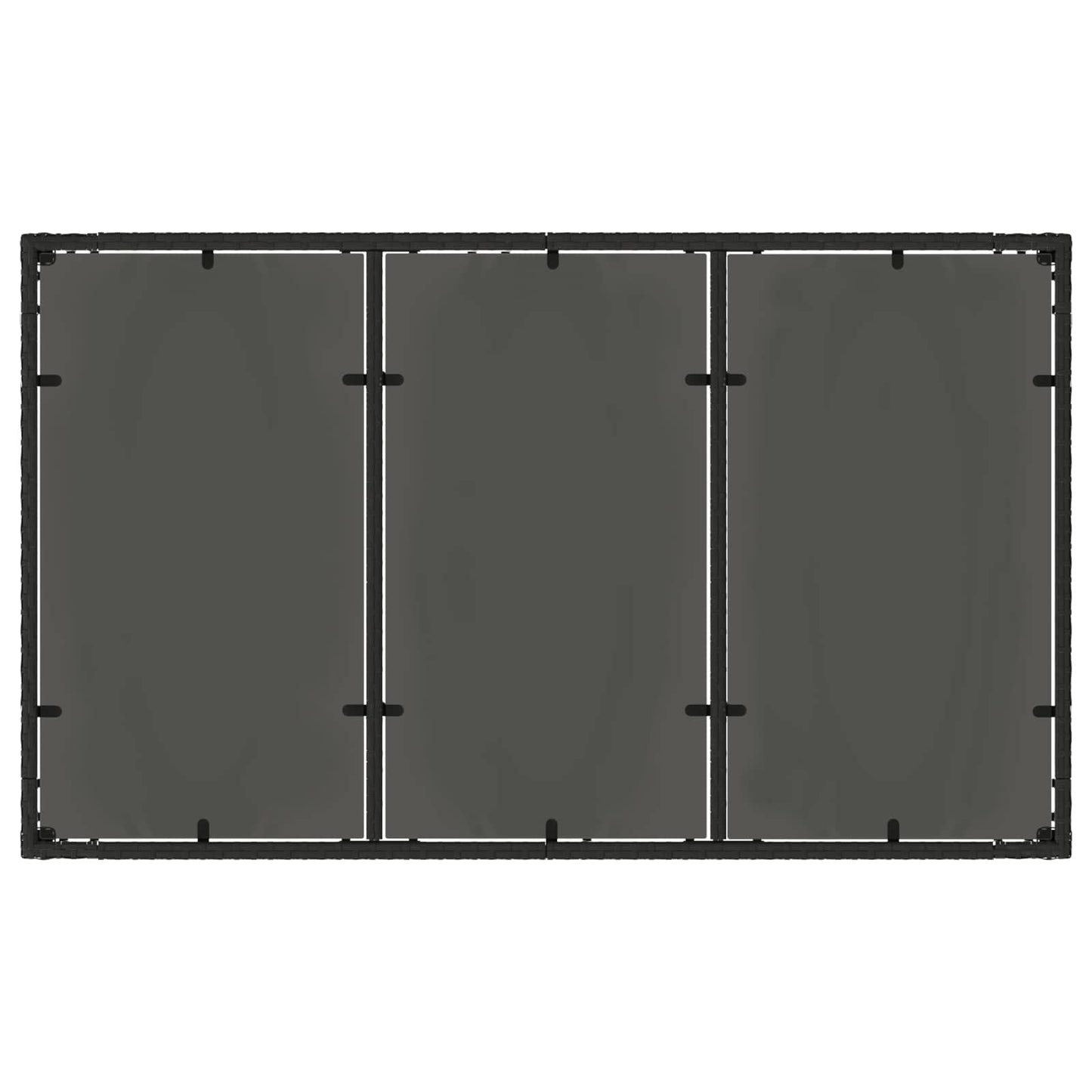 Set da pranzo per esterni 5 pcs Nero 150 x 90 x 75 cm | homemem39