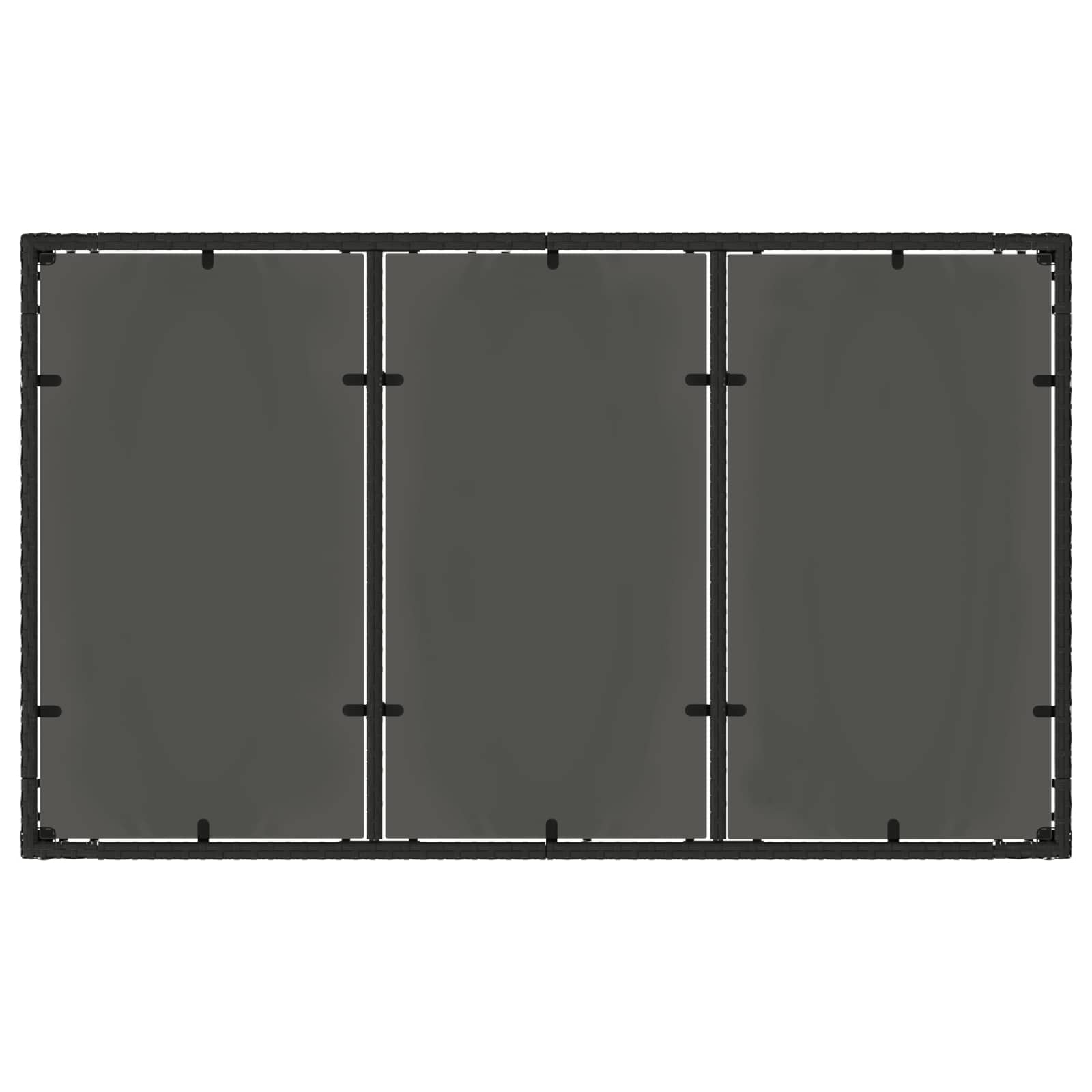 Set da pranzo per esterni 7 pcs Nero 150 x 90 x 75 cm | homemem39