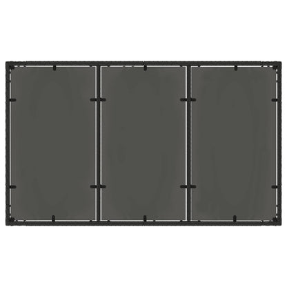 Set da pranzo per esterni 7 pcs Nero 150 x 90 x 75 cm | homemem39