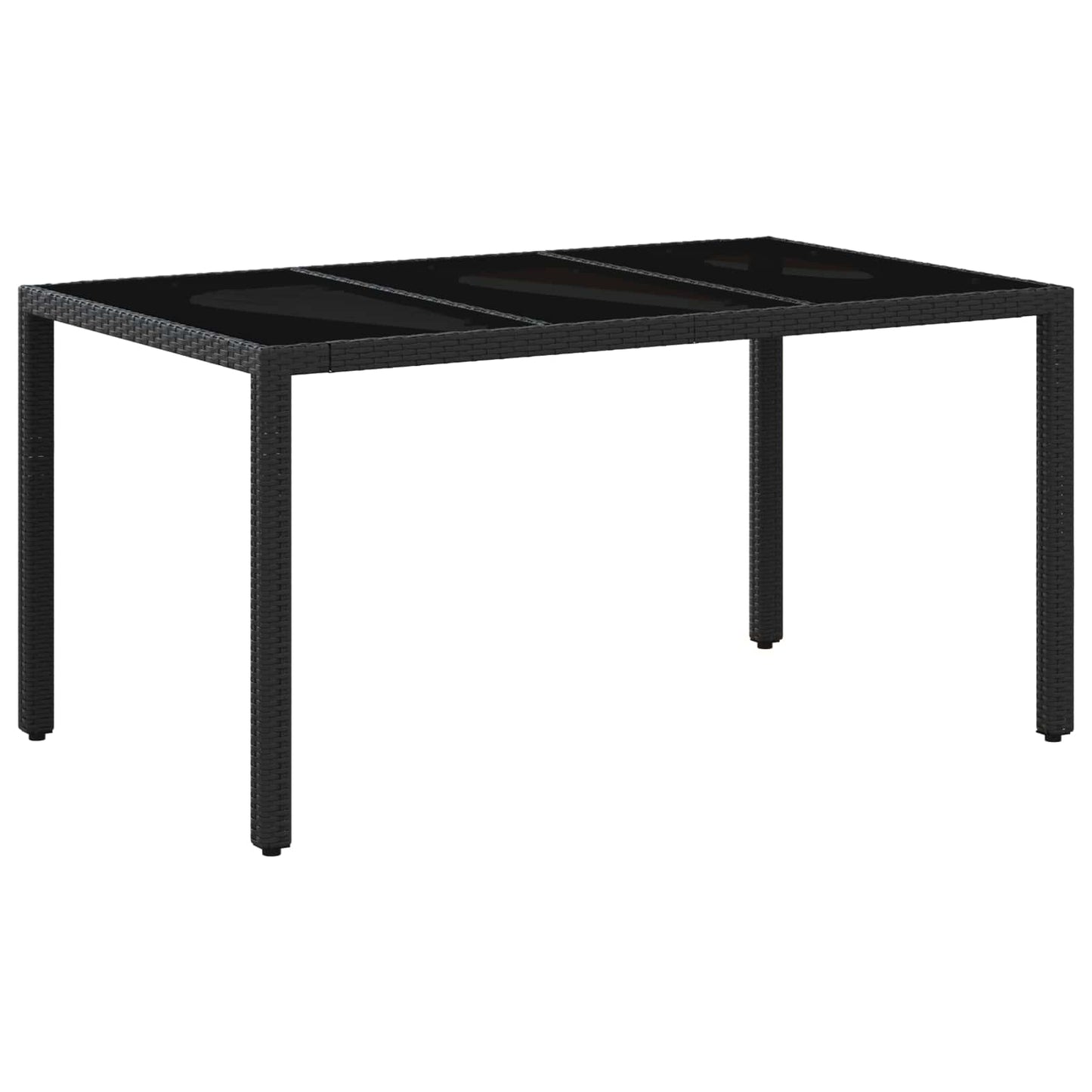 Set da pranzo per esterni 7 pcs Nero e Bianco Crema | homemem39