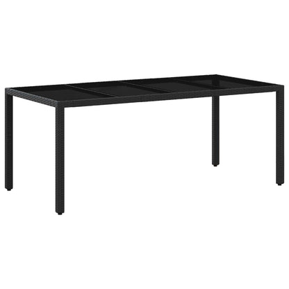 Set da pranzo per esterni 7 pcs Nero 190 x 90 x 75 cm | homemem39