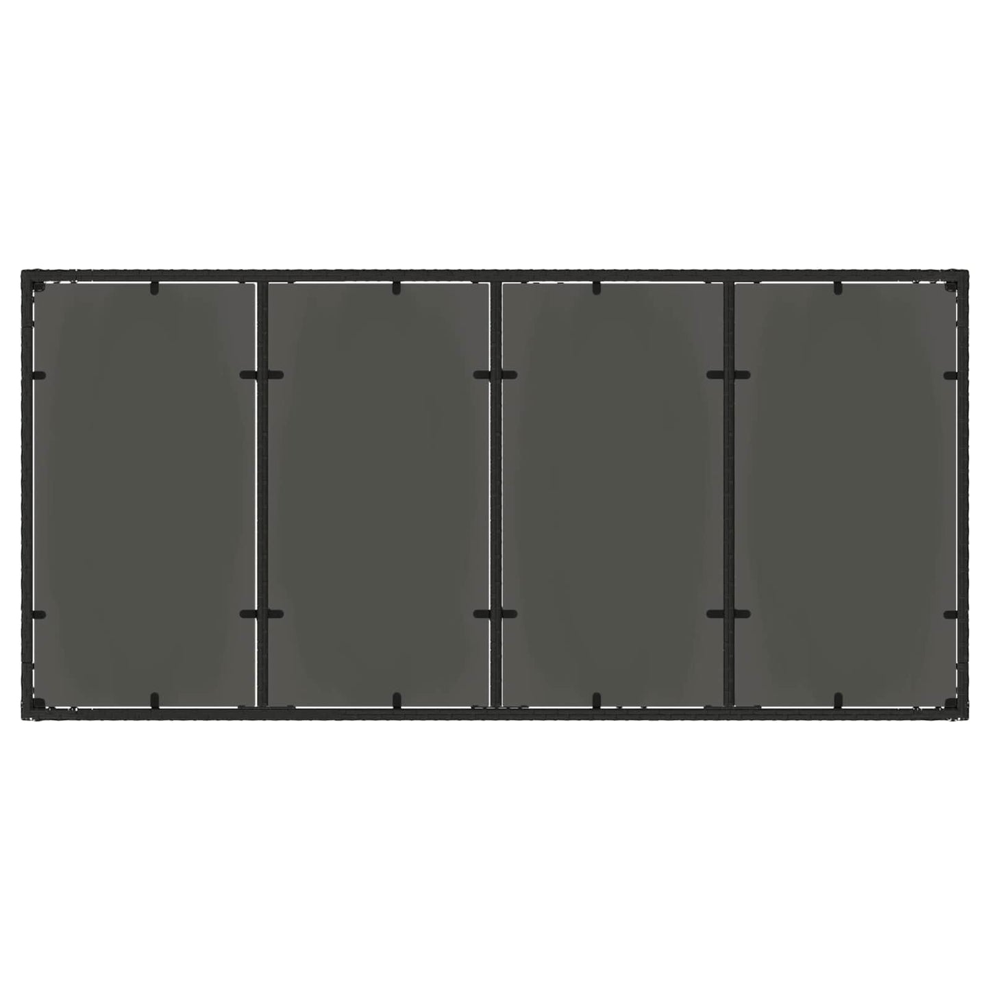 Set da pranzo per esterni 7 pcs Nero 190 x 90 x 75 cm | homemem39