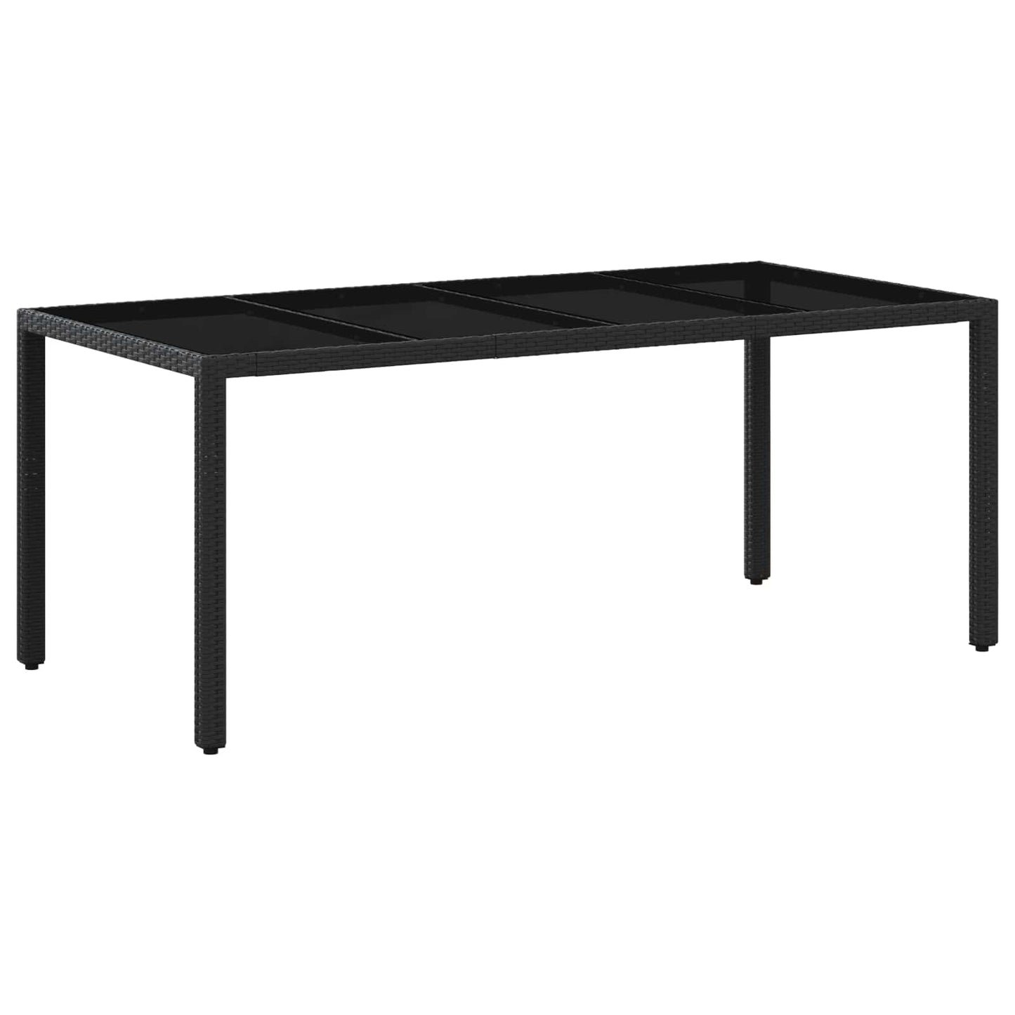 Set da pranzo per esterni 9 pcs Nero 190 x 90 x 75 cm | homemem39