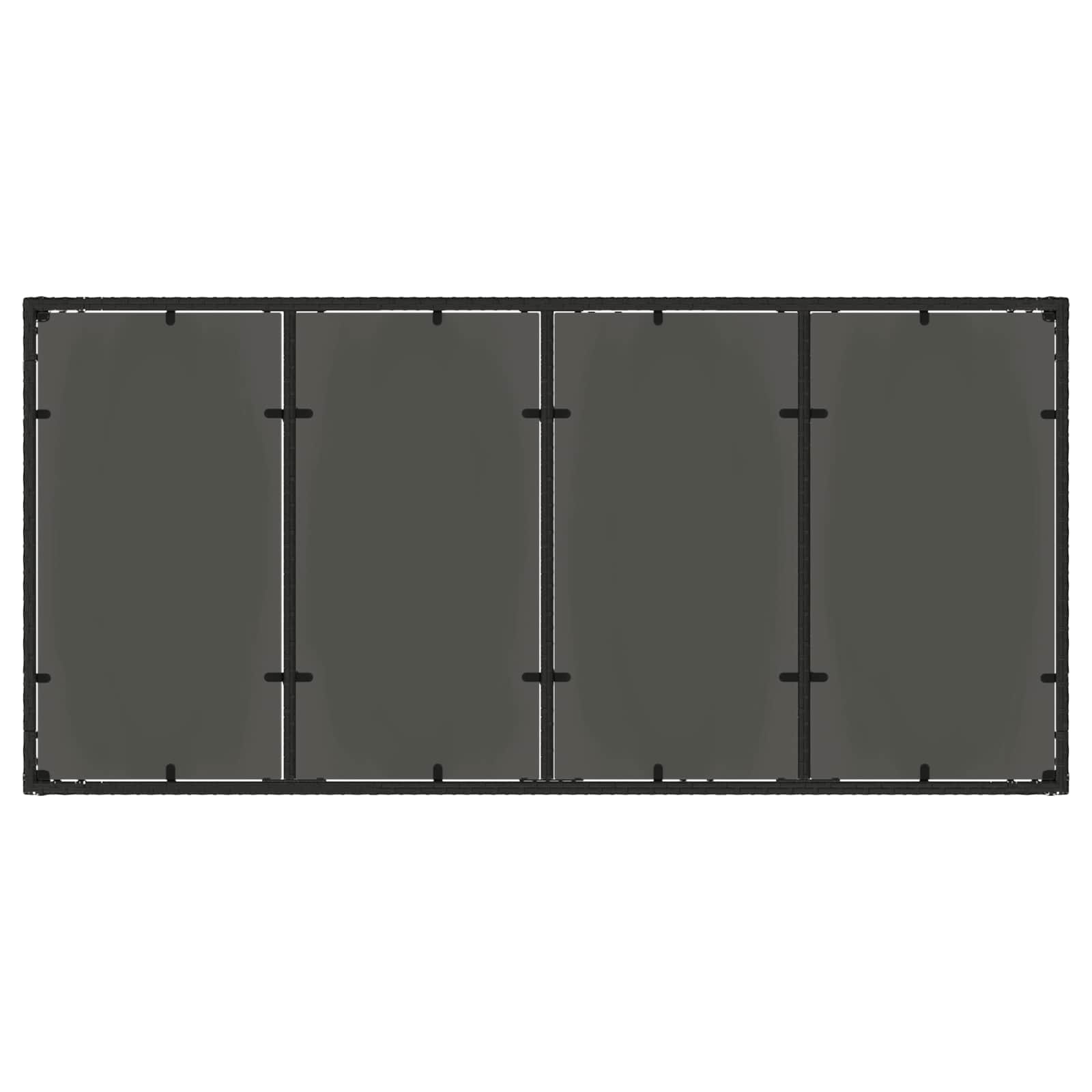 Set da pranzo per esterni 7 pcs Nero e Bianco Crema | homemem39