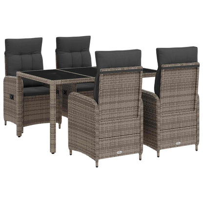 Set da pranzo per esterni 5 pcs Grigio chiaro e grigio scuro | homemem39