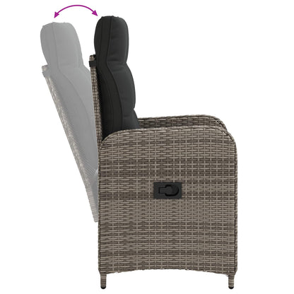 Set da pranzo per esterni 7 pcs Grigio chiaro e grigio scuro | homemem39