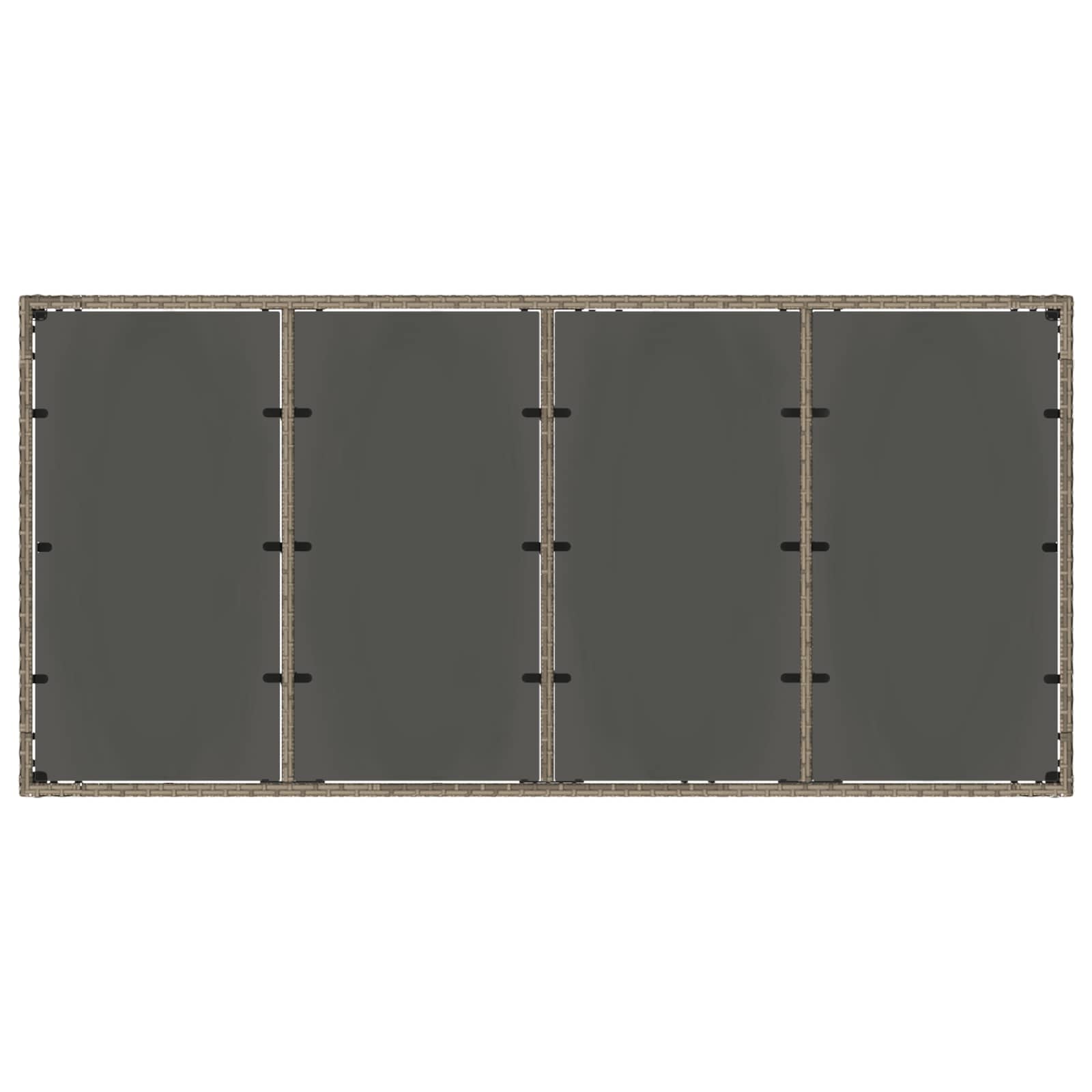 Set da pranzo per esterni 9 pcs Grigio chiaro e grigio scuro | homemem39