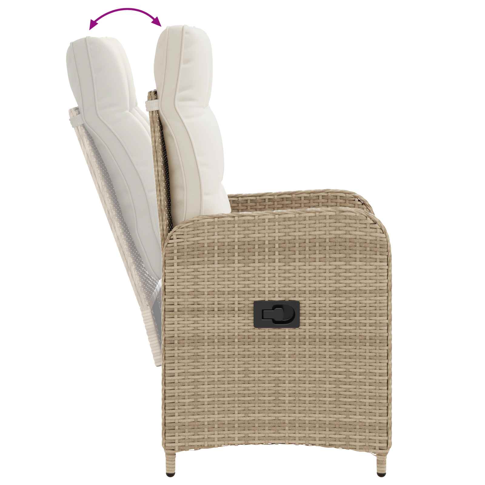Set da pranzo per esterni 3 pcs Beige e Bianco Crema | homemem39