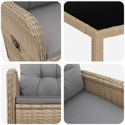 Set da pranzo per esterni 5 pcs Beige e Grigio Chiaro | homemem39