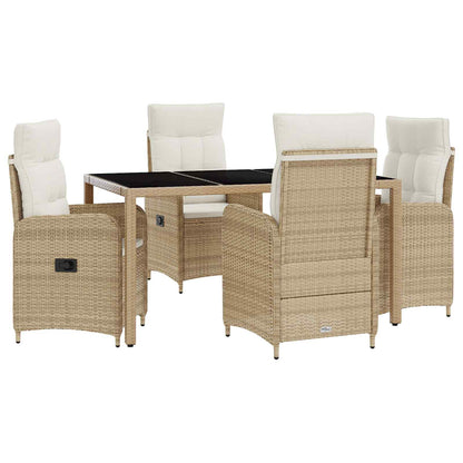 Set da pranzo per esterni 5 pcs Beige e Bianco Crema | homemem39