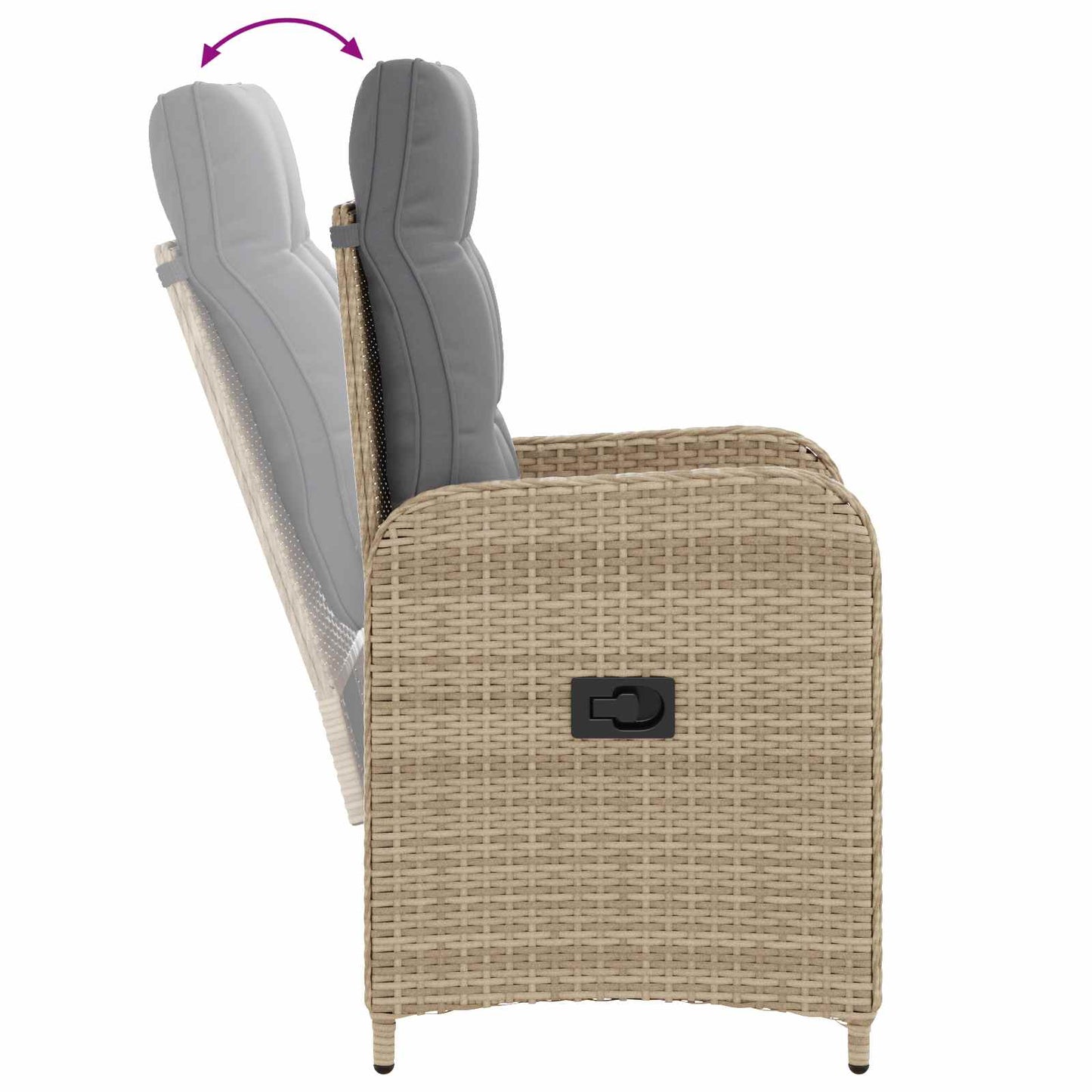 Set da pranzo per esterni 7 pcs Beige e Grigio Chiaro | homemem39