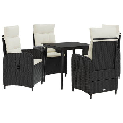 Set Tavolo da Salotto con cuscino 5 pcs Nero e Bianco Crema | homemem39