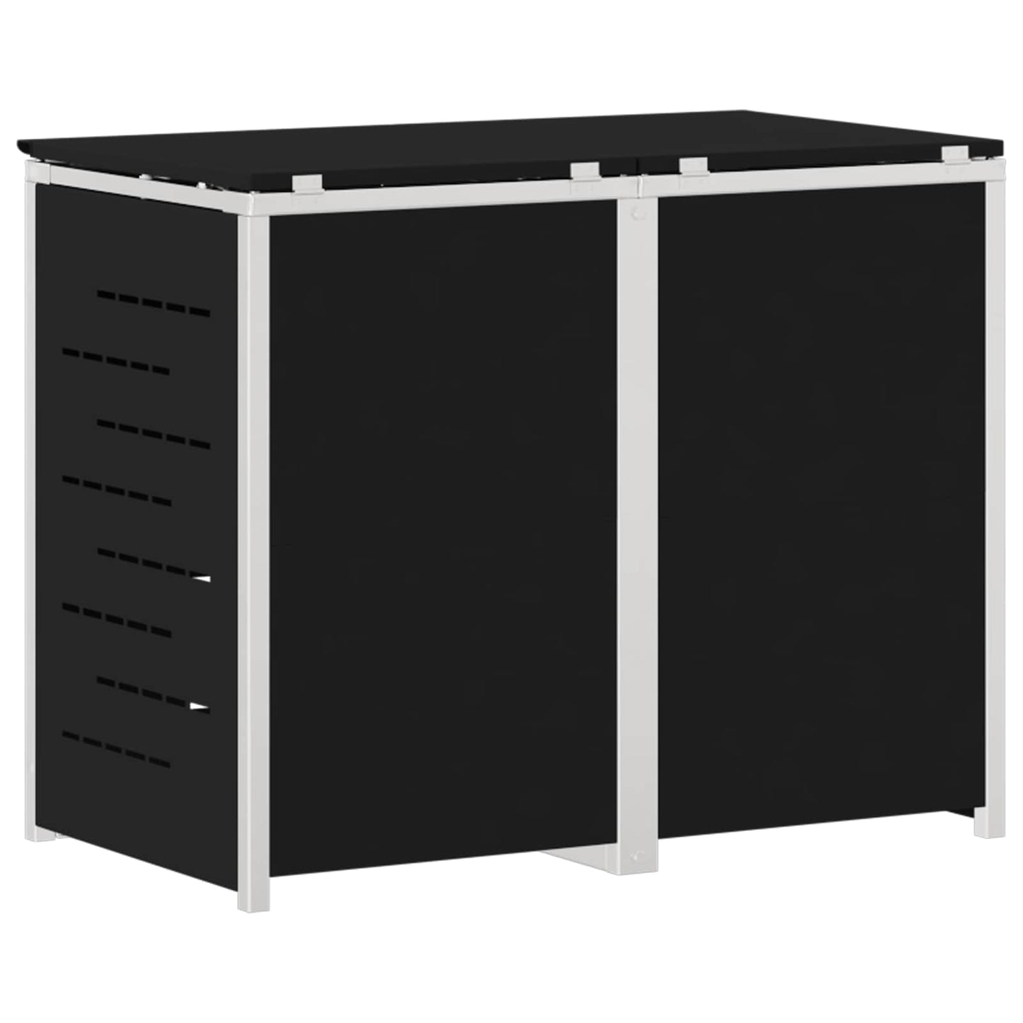 Stoccaggio contenitore a ruote Nero 138 x 77,5 x 112,5 cm | homemem39