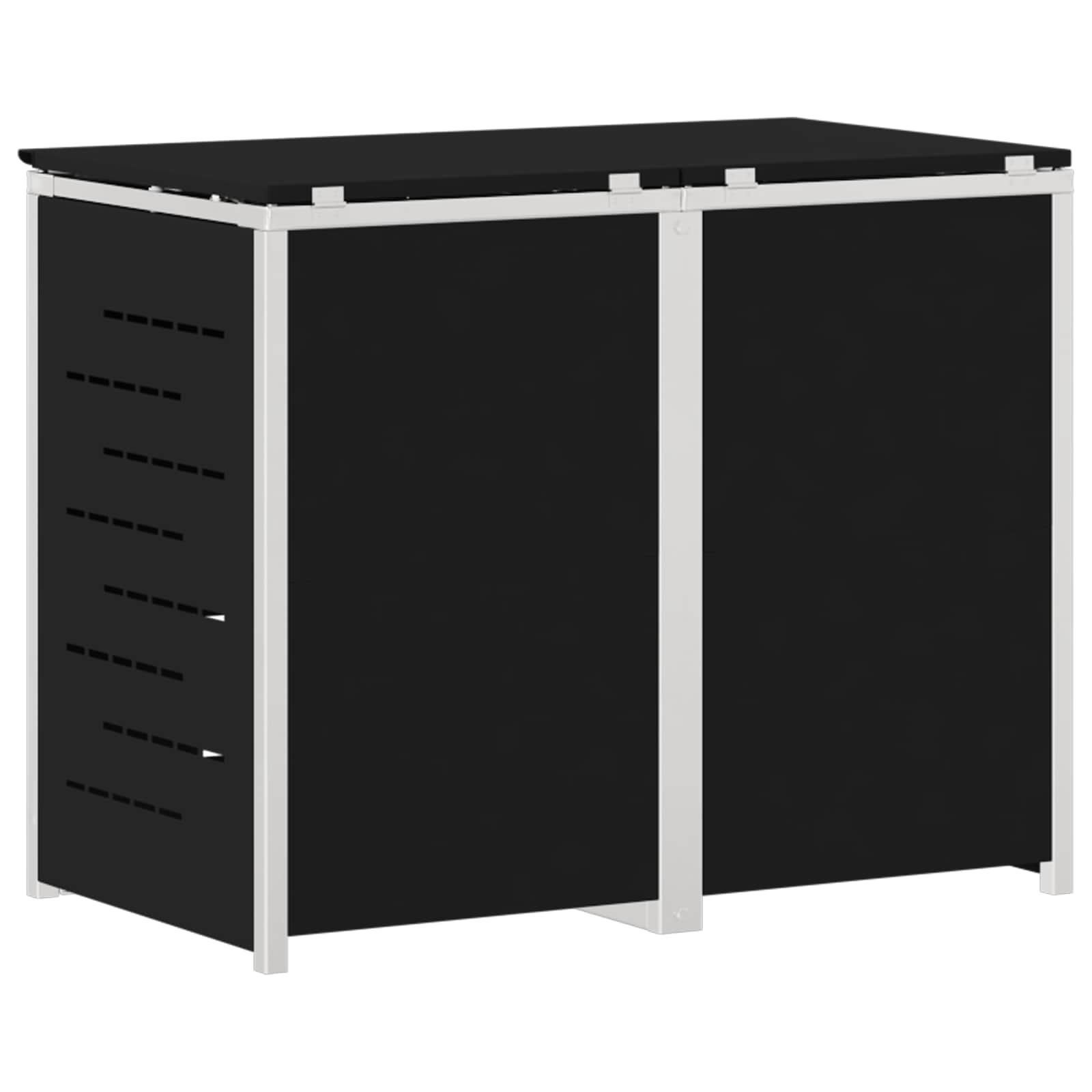 Stoccaggio contenitore a ruote Nero 138 x 77,5 x 112,5 cm | homemem39