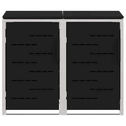 Stoccaggio contenitore a ruote Nero 138 x 77,5 x 112,5 cm | homemem39
