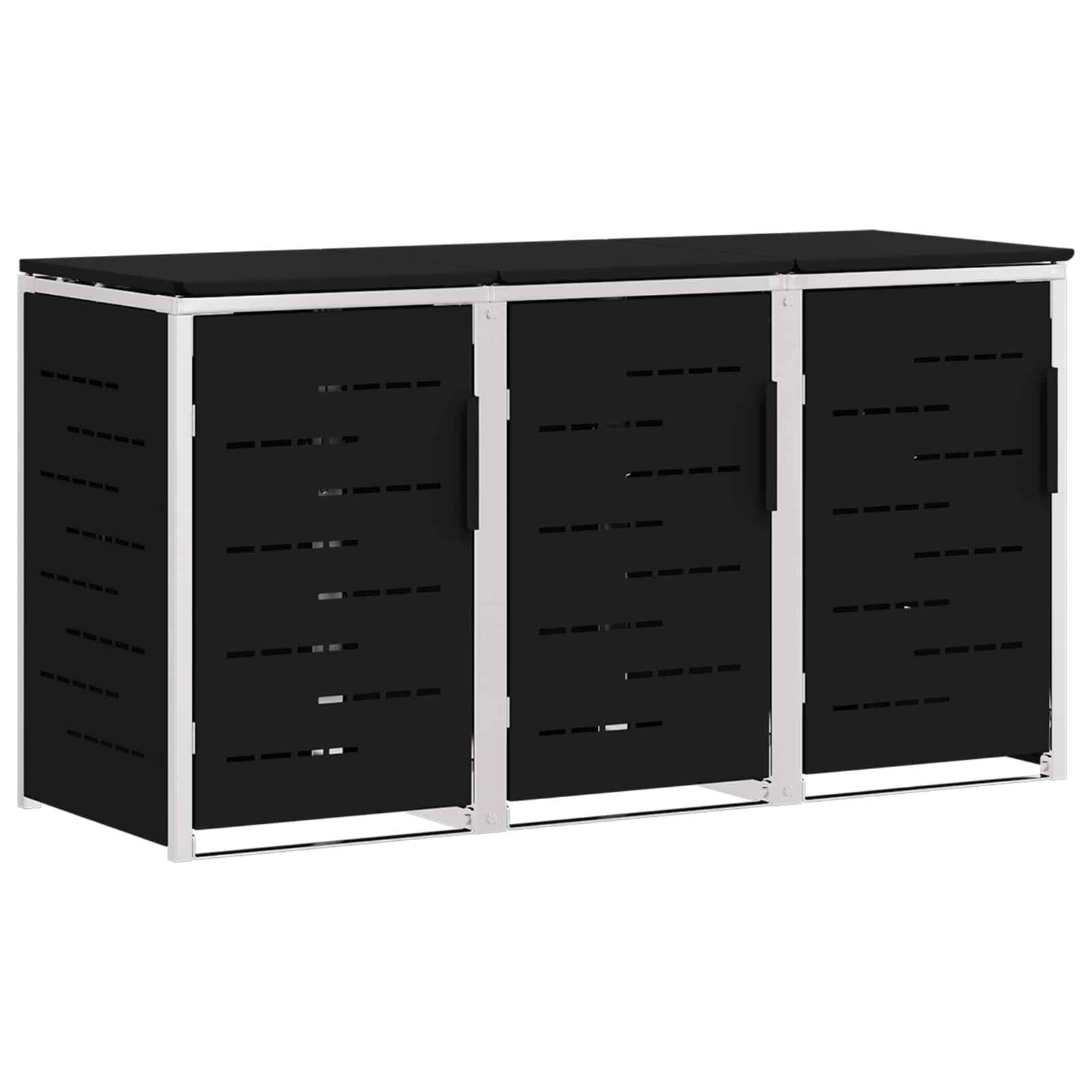 Stoccaggio contenitore a ruote Nero 207 x 77,5 x 112,5 cm | homemem39