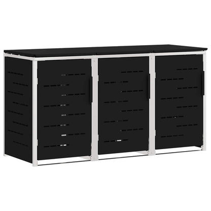 Stoccaggio contenitore a ruote Nero 207 x 77,5 x 112,5 cm | homemem39
