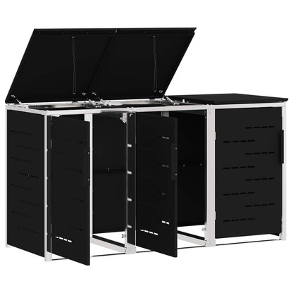 Stoccaggio contenitore a ruote Nero 207 x 77,5 x 112,5 cm | homemem39