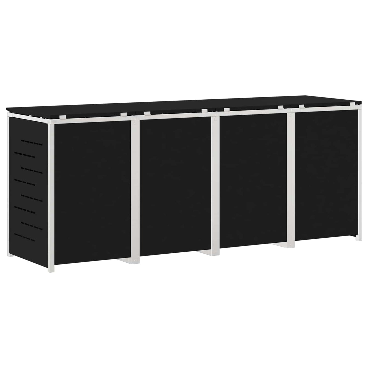 Stoccaggio contenitore a ruote Nero 276 x 77,5 x 112,5 cm | homemem39