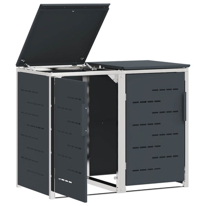 Stoccaggio contenitore a ruote Antracite 138 x 77,5 x 112,5 cm | homemem39