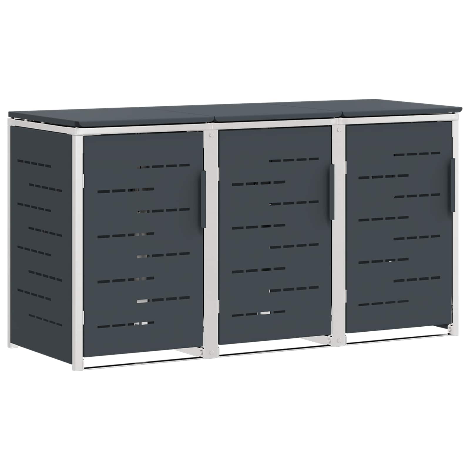 Stoccaggio contenitore a ruote Antracite 207 x 77,5 x 112,5 cm | homemem39