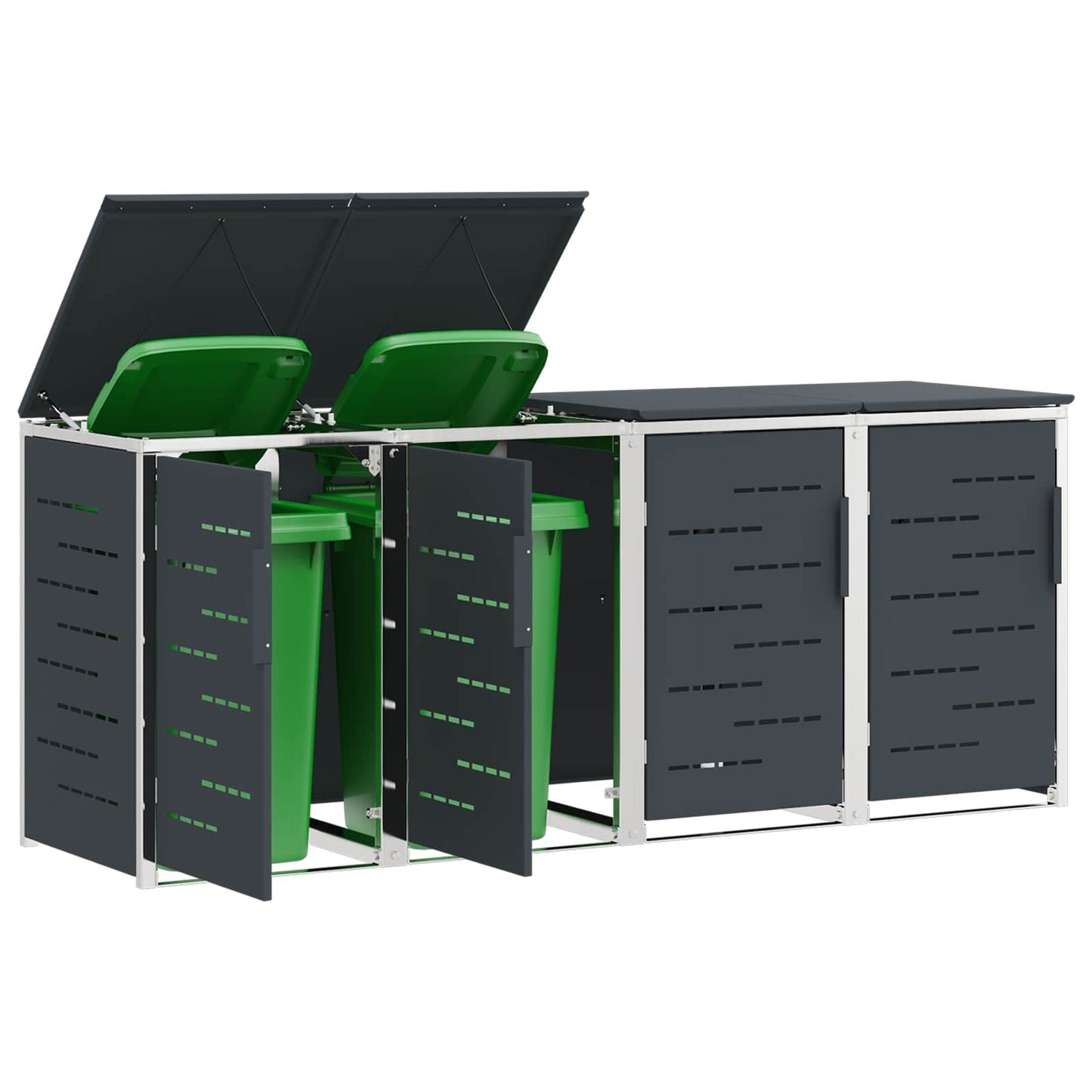 Stoccaggio contenitore a ruote Antracite 276 x 77,5 x 112,5 cm | homemem39