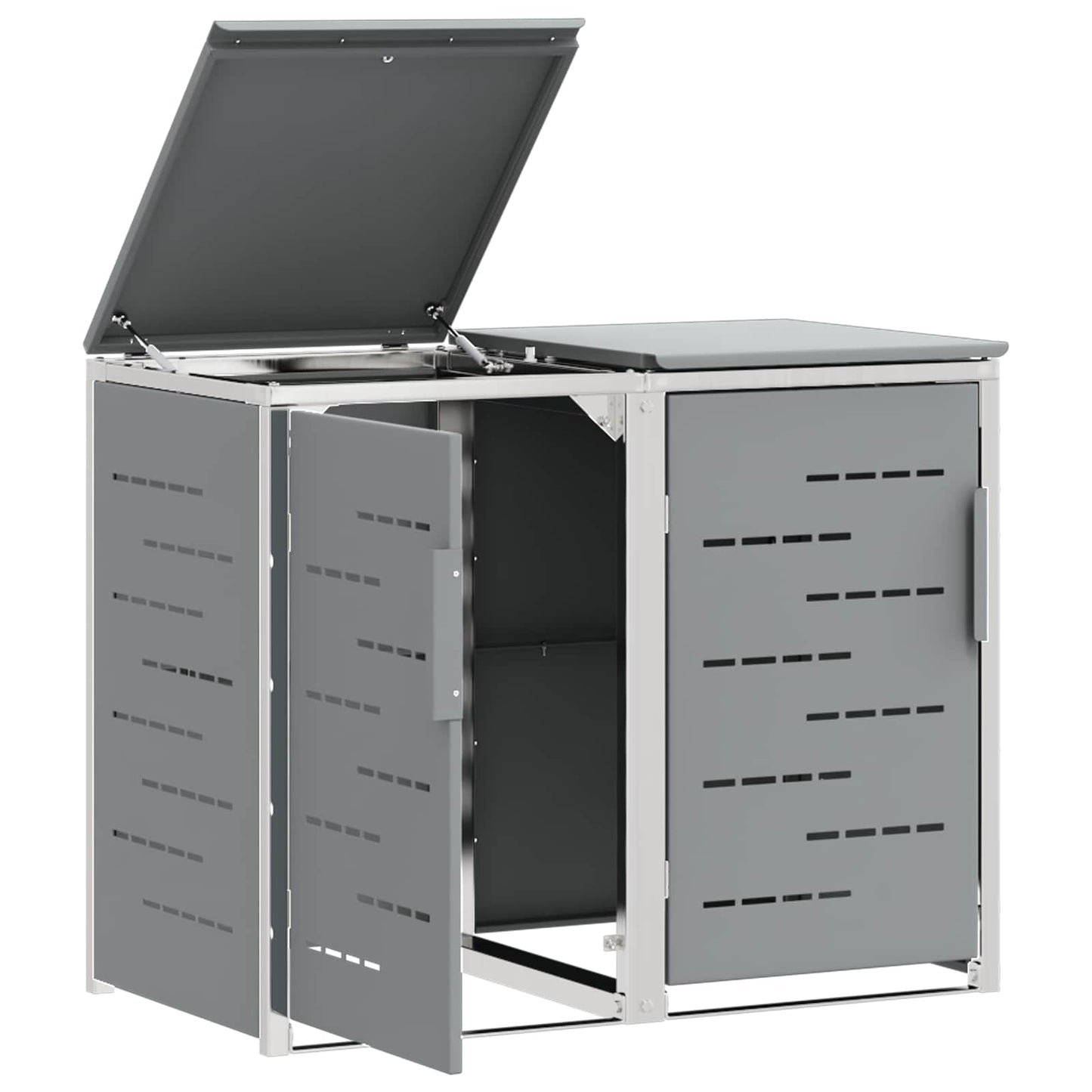 Stoccaggio contenitore a ruote Grigio 138 x 77,5 x 112,5 cm | homemem39