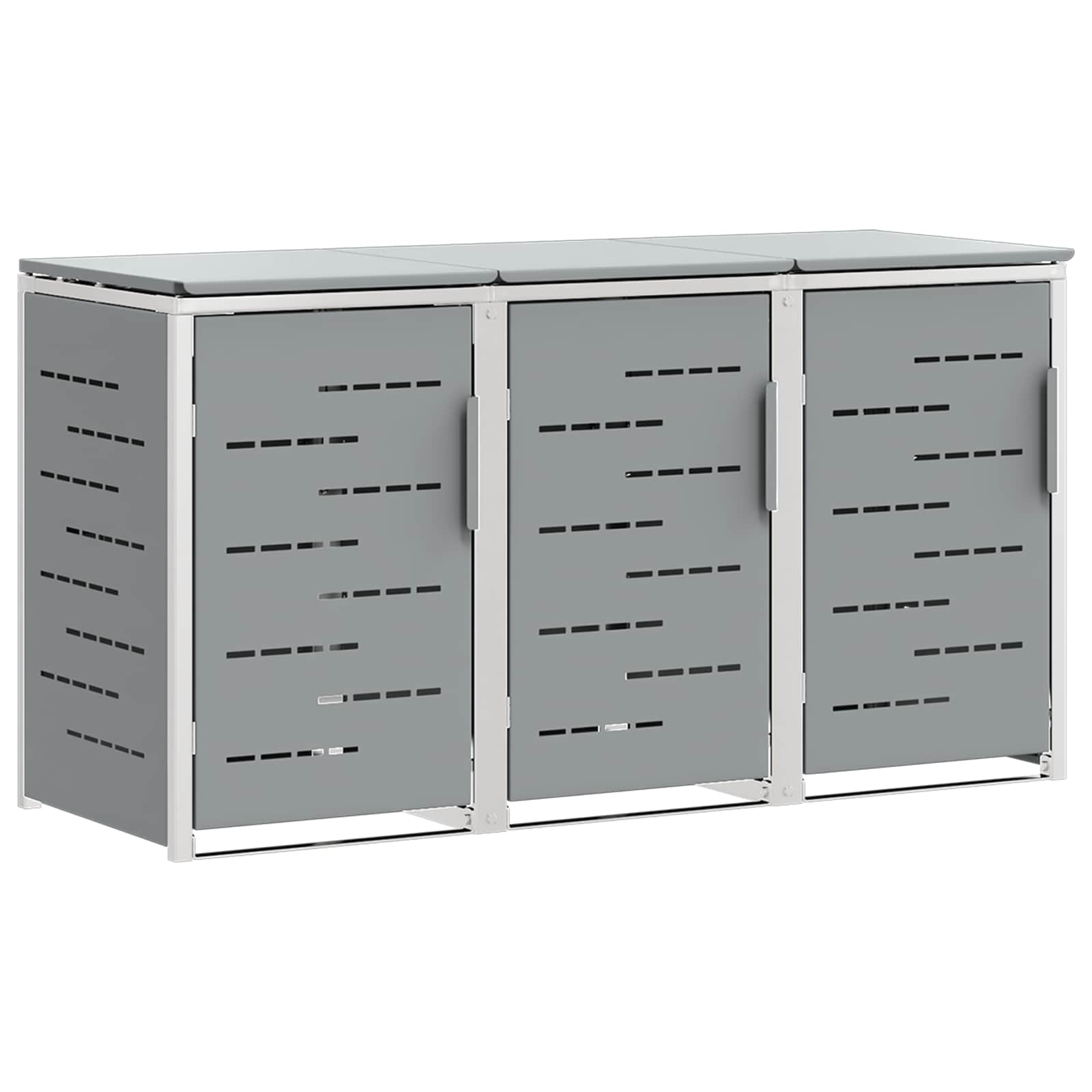 Stoccaggio contenitore a ruote Acciaio Inox Grigio | homemem39