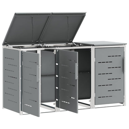 Stoccaggio contenitore a ruote Acciaio Inox Grigio | homemem39