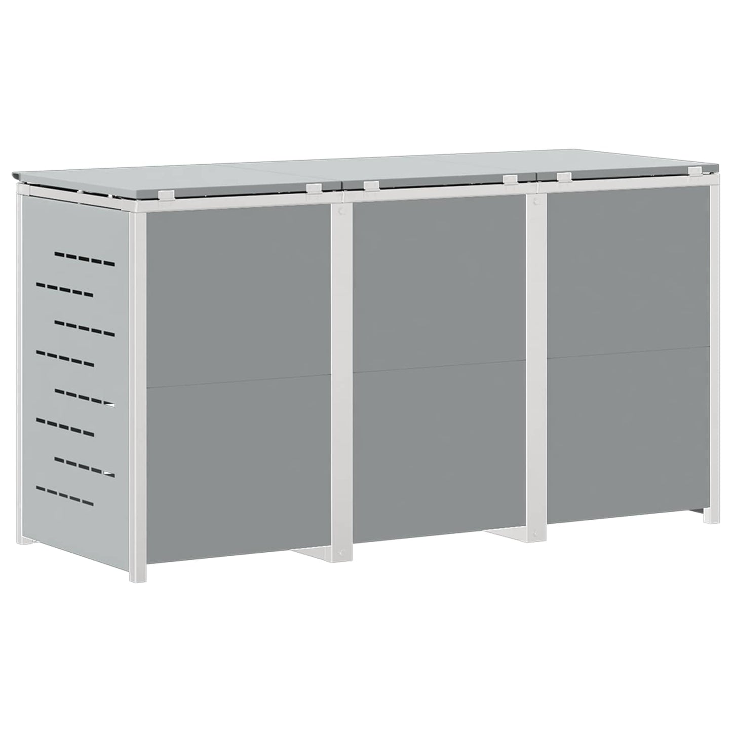 Stoccaggio contenitore a ruote Acciaio Inox Grigio | homemem39