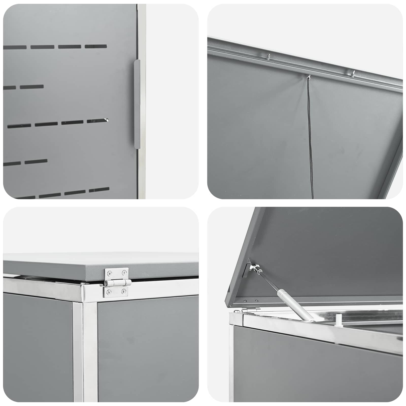 Stoccaggio contenitore a ruote Grigio 276 x 77,5 x 112,5 cm | homemem39