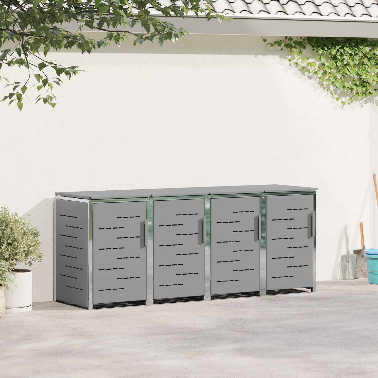 Stoccaggio contenitore a ruote Grigio 276 x 77,5 x 112,5 cm | homemem39