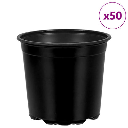 Vaso per Fiori 50 pcs Nero Ø 15 x 12.5 cm Plastica