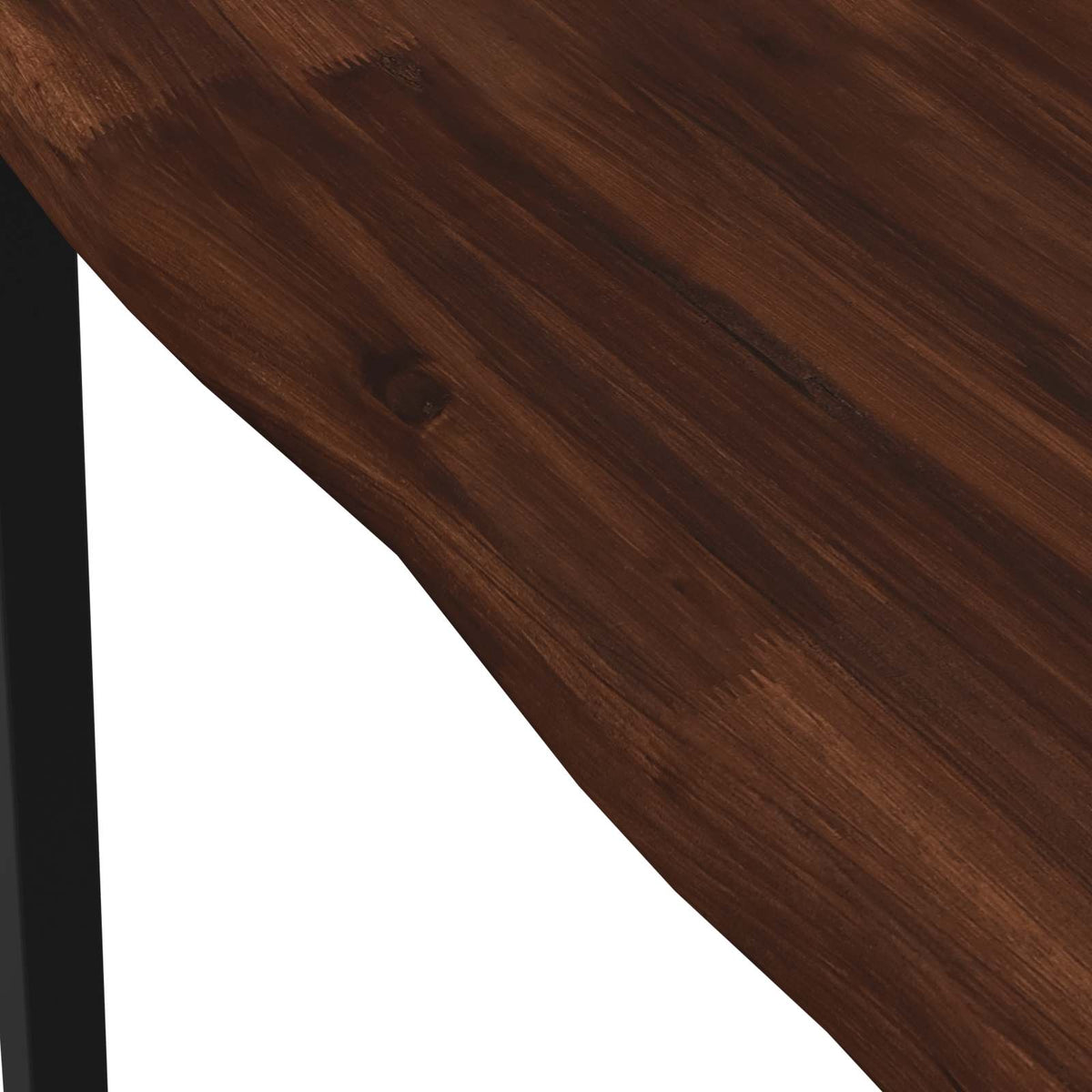 60 x 55 x 75 cm Legno di Acacia Massello Marrone scuro e Nero | homemem39