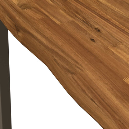60 x 55 x 75 cm Legno di Acacia Massello Naturale e Caffè | homemem39