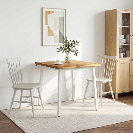 60 x 55 x 75 cm Legno di Acacia Massello Bianco Rettangolare | homemem39