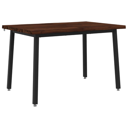90 x 55 x 75 cm Legno di Acacia Massello Marrone scuro e Nero | homemem39