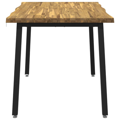 120 x 80 x 75 cm Legno di Acacia Massello Bianco e Nero | homemem39